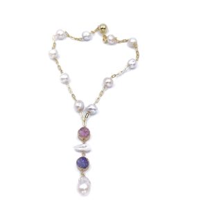 DRUZY AND PEARL NECKLACE