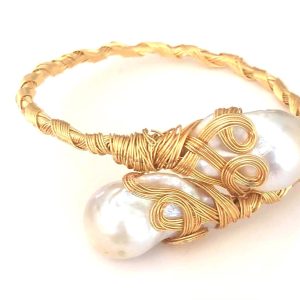 WHITE BAROQUE BANGLE