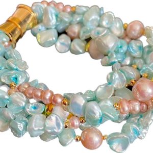 BLUE KESHI PEARL BRACELET