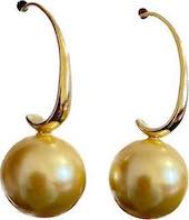 GOLD PEARL DROP EARRINGS