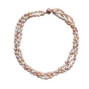 FOUR TIER PASTEL PEARL NECKLACE