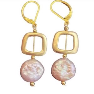 NINI EARRINGS WITH PINK PEARL