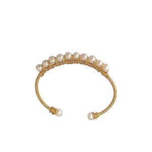 ZEVAR BANGLE WITH LINE PEARL