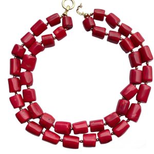 TWO TIER CORAL NECKLACE