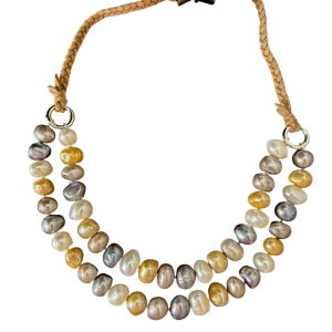 TWO TIER MULTI SUEDE NECKLACE