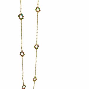 TALIYA-MULTI GEM FLOWER AND PEARL