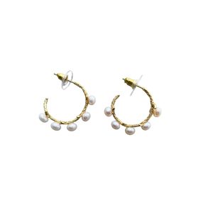 PEARL LOOP EARRINGS