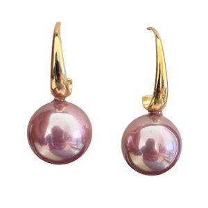 PINK PEARL DROP EARRINGS