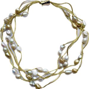 GOLD THREAD WITH PEARLS