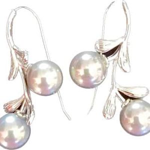 TWIN LEAF EARRINGS-SILVER