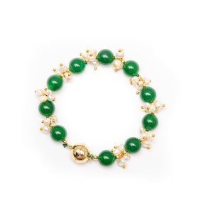 ROUND JADE AND GRAPE BRACELET