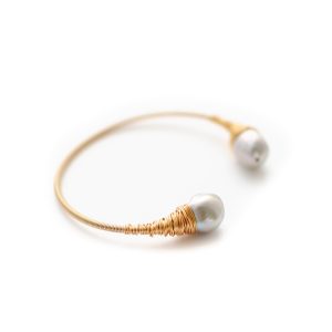 ZEVAR BANGLE WITH GREY PEARL