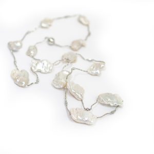 CHUNKY BAROQUE ON SILVER WIRE