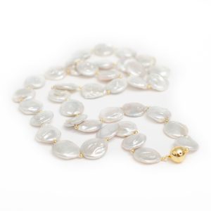 CHUNKY COIN PEARL NECKLACE