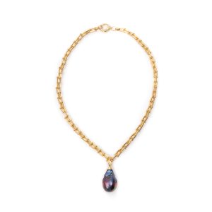 BLACK BAROQUE MARIO NECKLACE