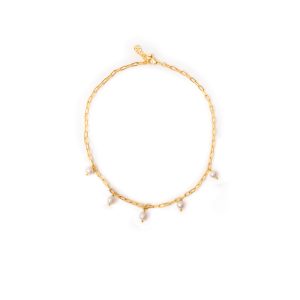 LOOP CHAIN WITH PEARL DROPS